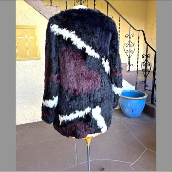 RACHEL ZOE Genuine Rabbit Fur Knit Mid-Length Coat NWOT/sz XS (Generous) - Picture 9 of 14